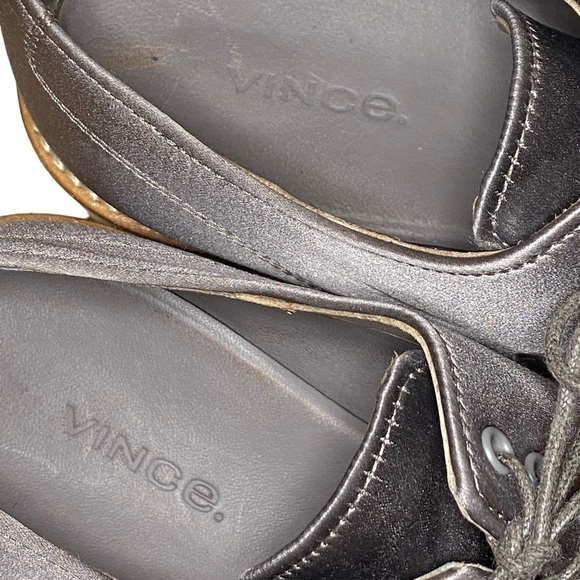Vince.  Gray Satin Creeper Platform Lace Up Oxford size 8M - Picture 8 of 9